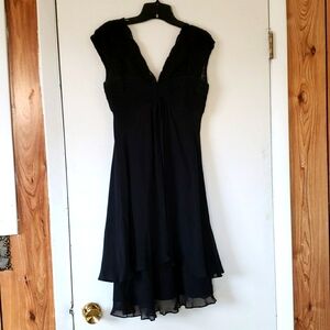 Cute Black Dress with Lace Top